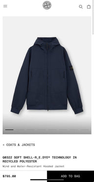 STONE ISLAND SOFTSHELL ZWART