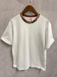 T-Shirt Burberry Kraag Wit