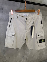 CARGO STONE ISLAND SHORT PANT LICHT GRIJS