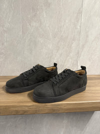 Louboutins Low Top (zonder stud) Grijs/Zwart/Antraciet