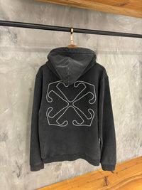 HOODIE OFF WHITE GRIJS