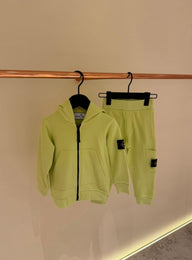 KIDS Trainingspak Stone Island Vest Lichtgroen