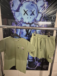 KIDS Zomerset Moncler+logo op borst Khaki