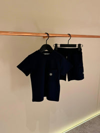 KIDS Zomerset Stone Island logo zakje borst Navy