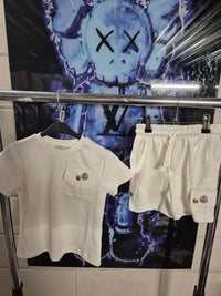 KIDS Zomerset Moncler+logo op borst wit