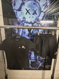 KIDS Zomerset Moncler+logo op borst zwart