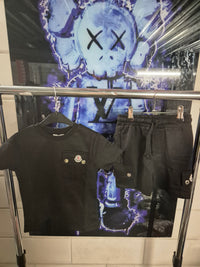 KIDS Zomerset Moncler+logo op borst zwart