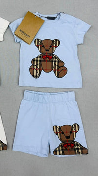 NEWBORN Set Burberry Grote Beer Lich Blauw