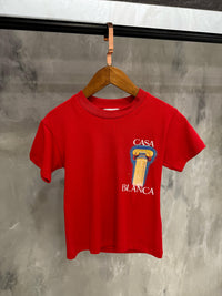 KIDS T-SHIRT CASA BLANCA Rood Pilaar