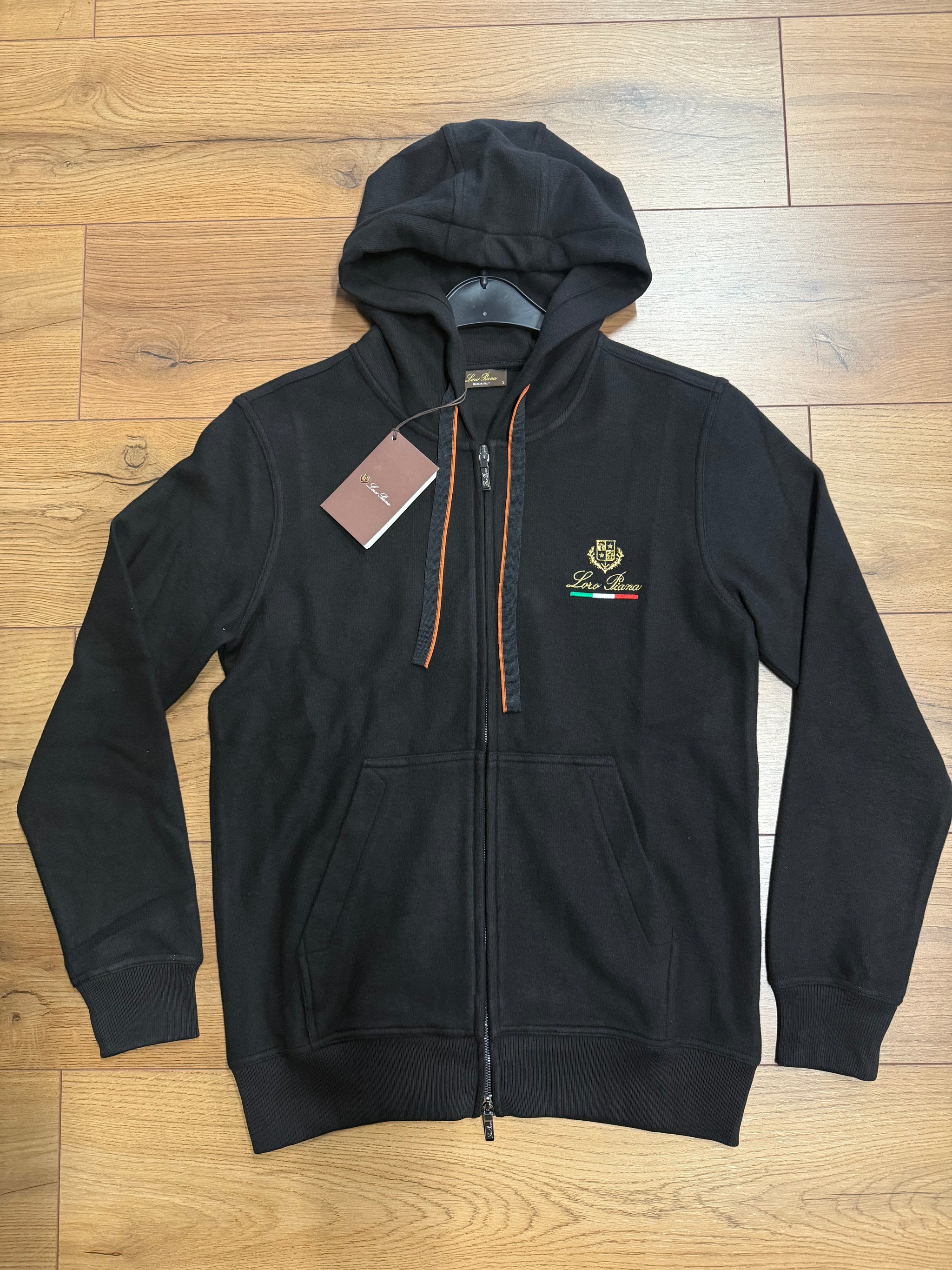 LORO PIANA VEST HOODIE ZWART