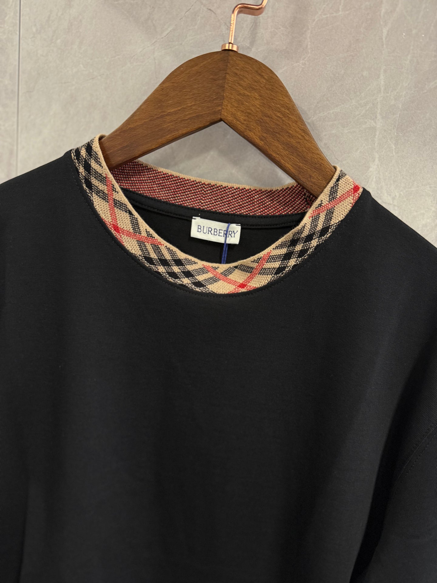 T-Shirt Burberry Kraag Zwart