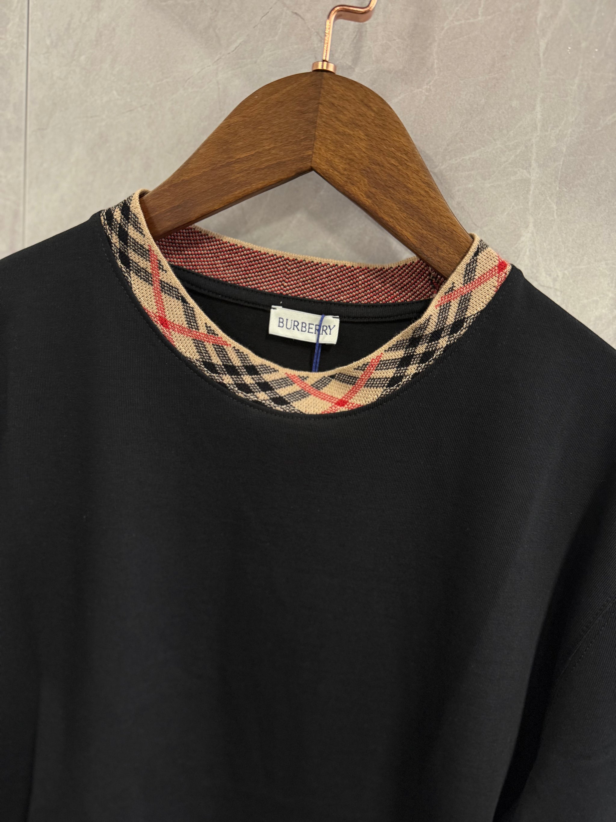 T-Shirt Burberry Kraag Zwart