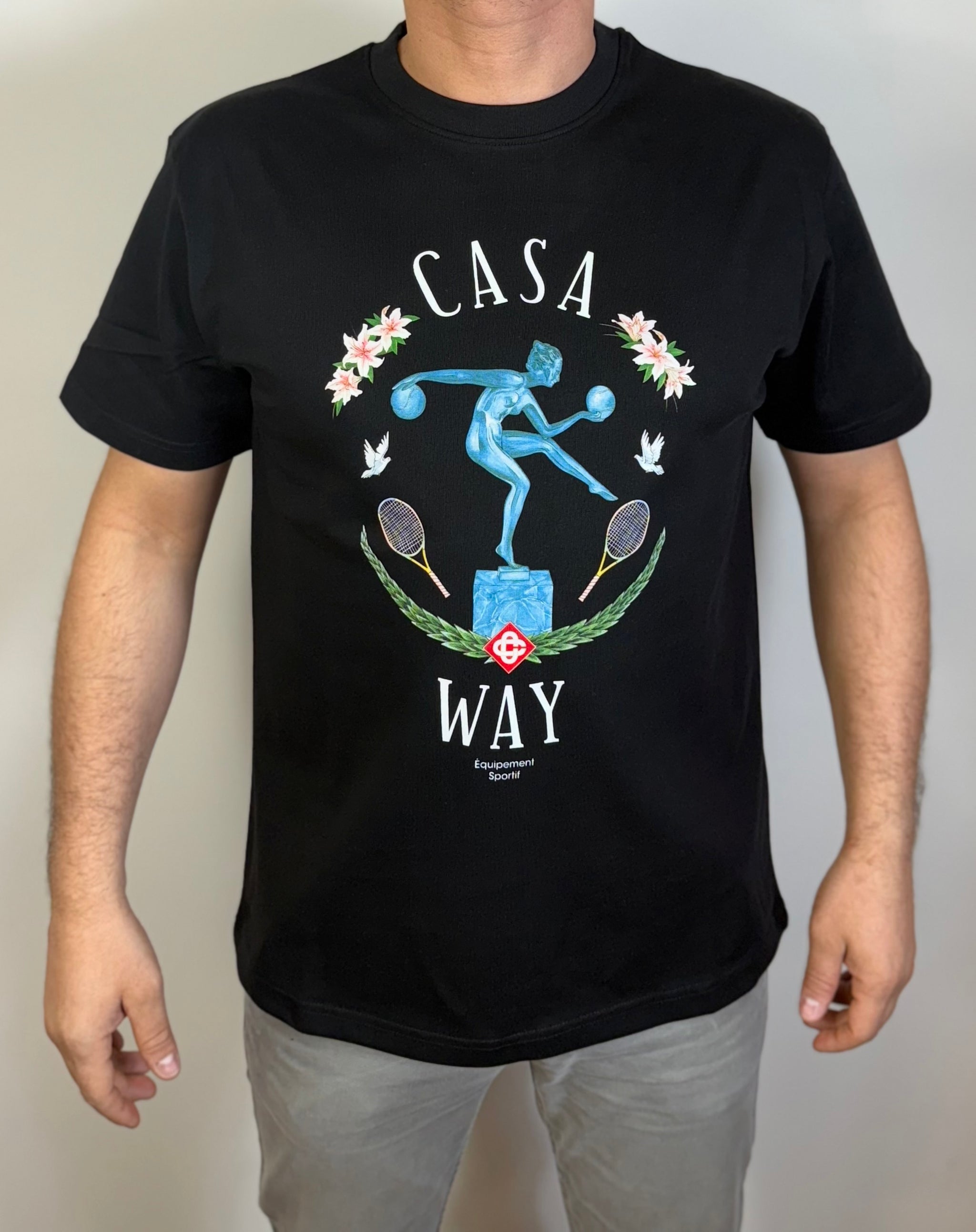 T-Shirt Casablanca Way Standbeeld Zwart