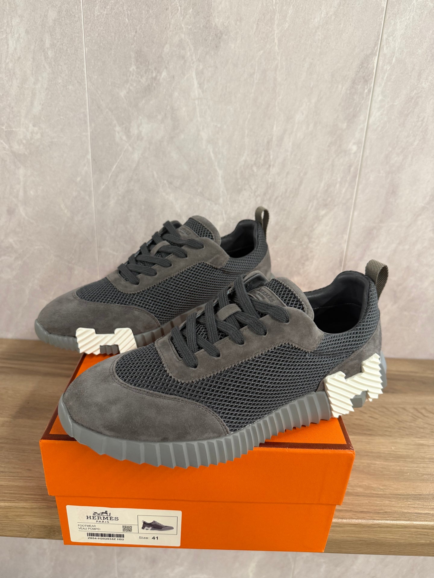Hermes Bouncing Sneakers Grijs