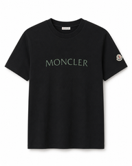 T-Shirt Moncler Zwart Groen Opdruk