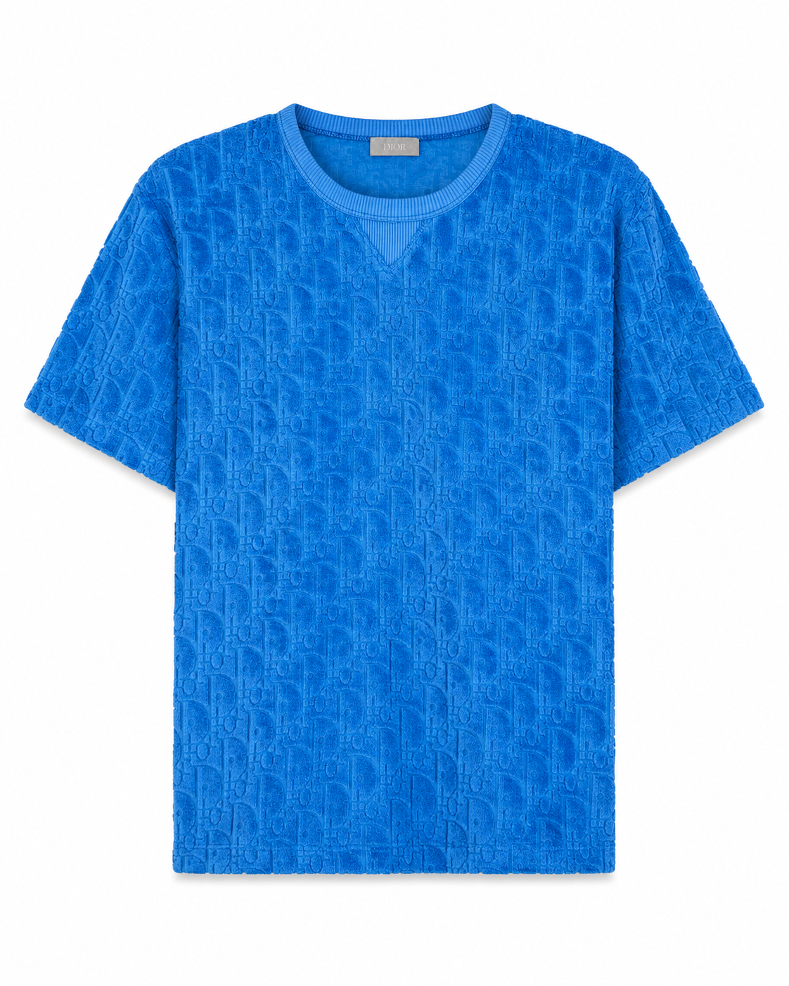 T-Shirt Dior Oblique Blauw