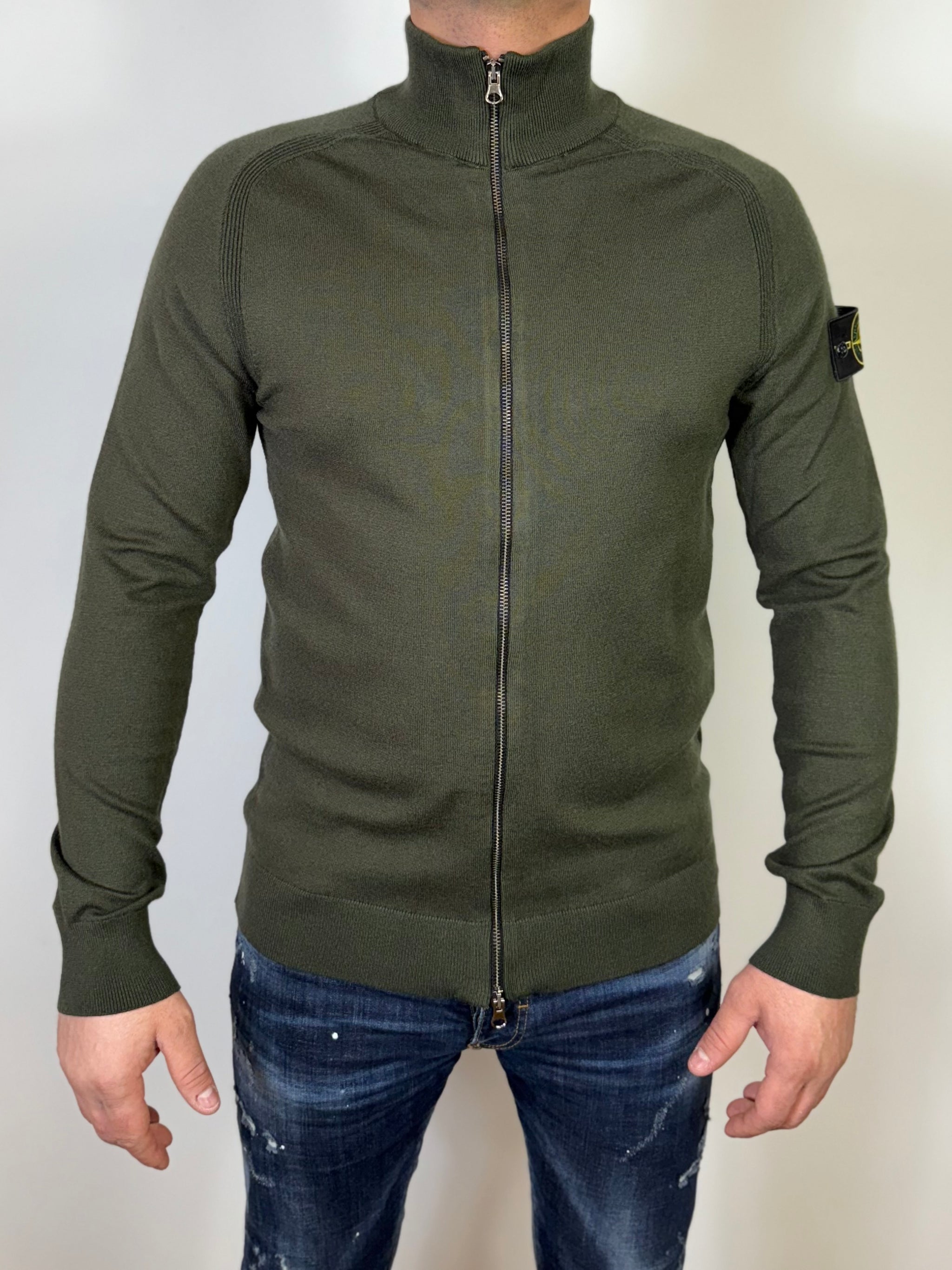 STONE ISLAND VEST GROEN MET RITS