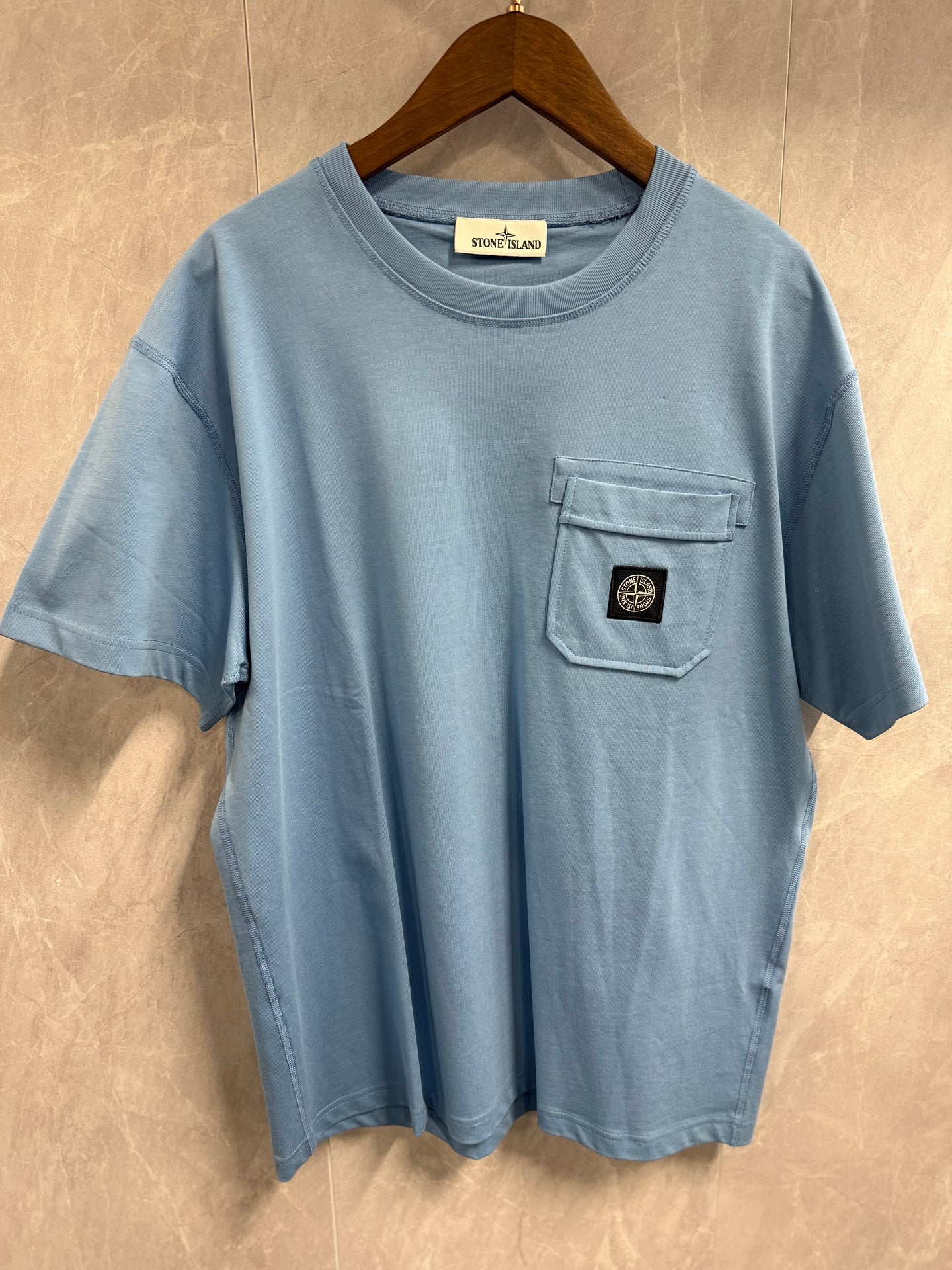 T-Shirt Stone Island Zak Baby Blauw
