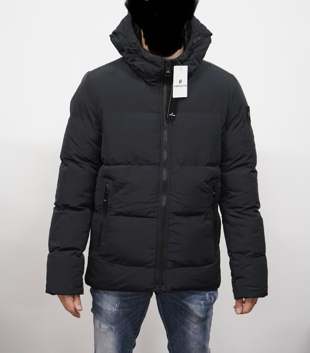 STONE ISLAND DONS WINTERJAS ZWART (rits)