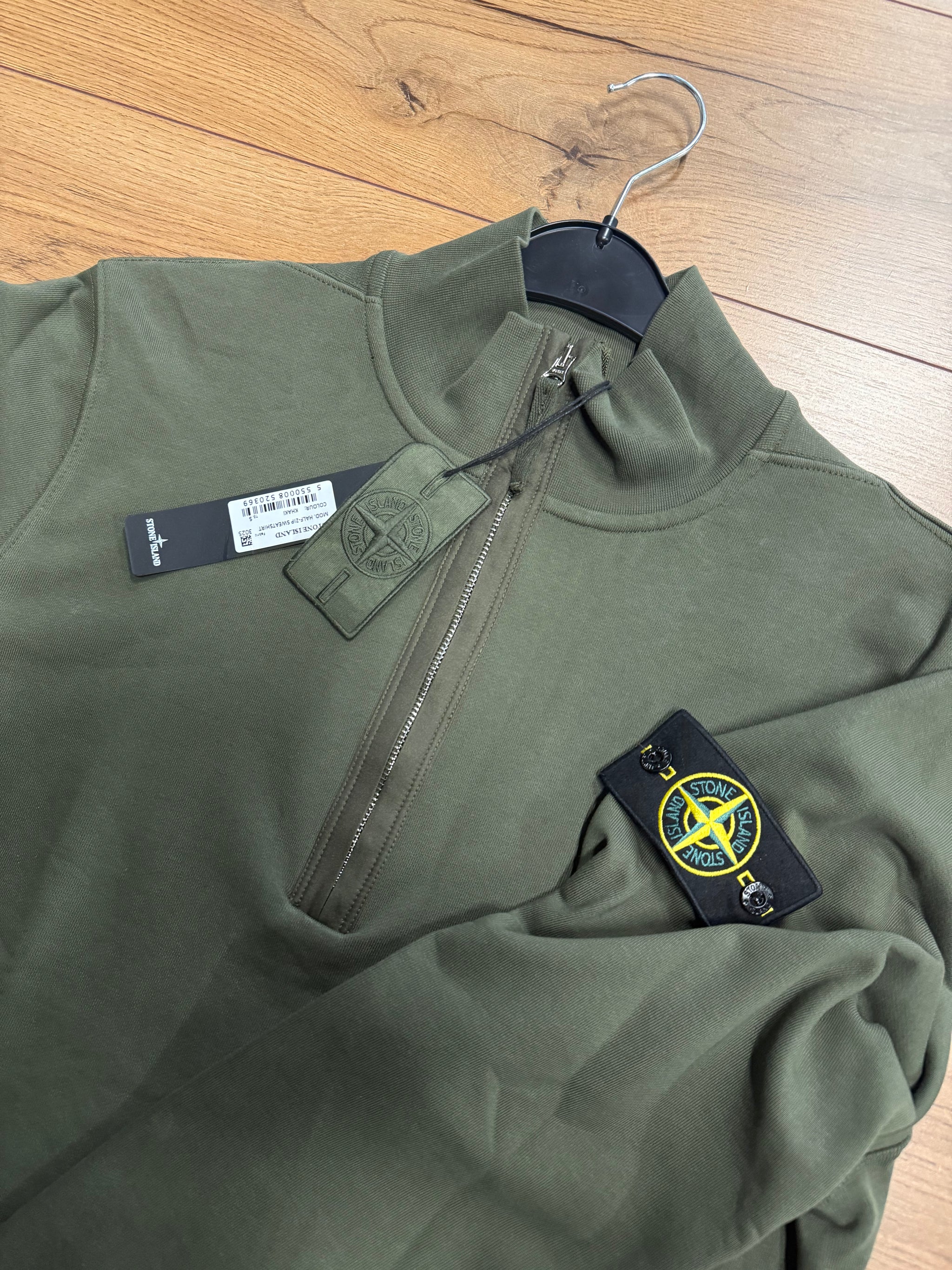 STONE ISLAND SWEATER ZIP GROEN ELITE