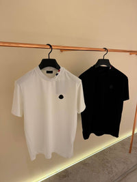 T-Shirt Moncler Zwart (Hals print)