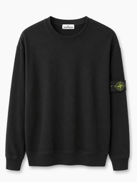 STONE ISLAND SWEATER ZWART (met ghost logo)