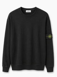STONE ISLAND SWEATER ZWART (met ghost logo)