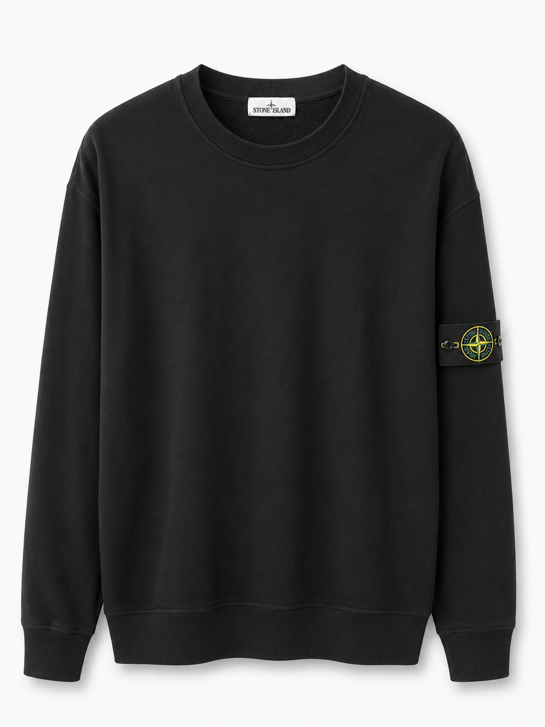 STONE ISLAND SWEATER ZWART (met ghost logo)