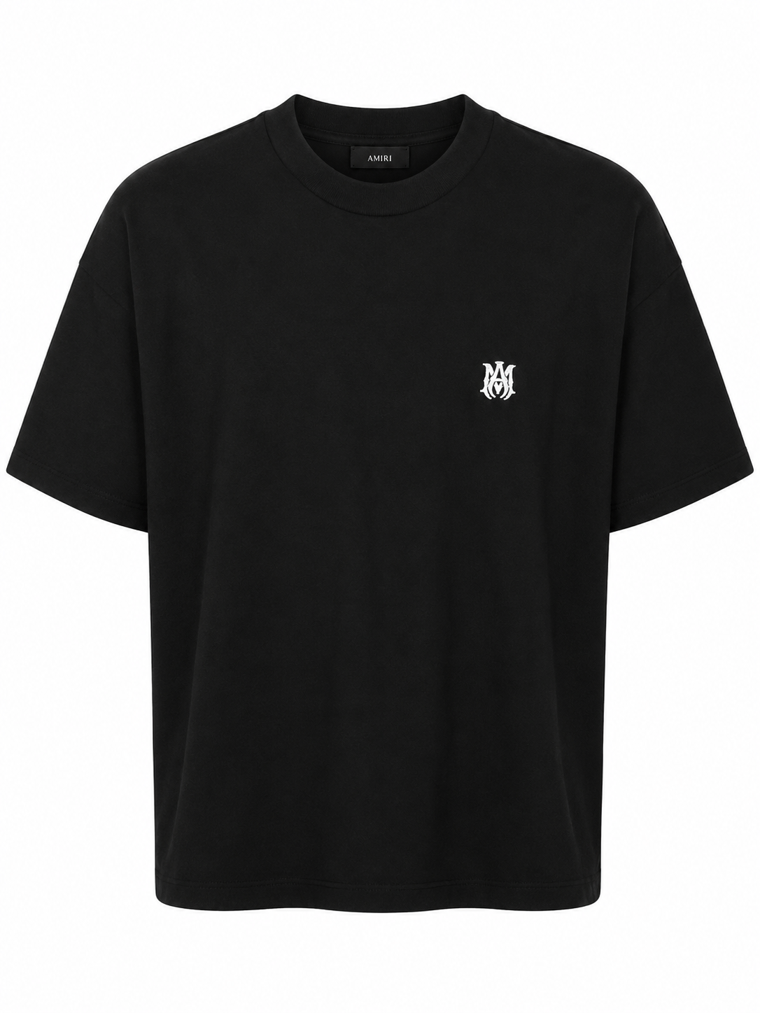 T-Shirt Amiri Geborduurd Logo Zwart