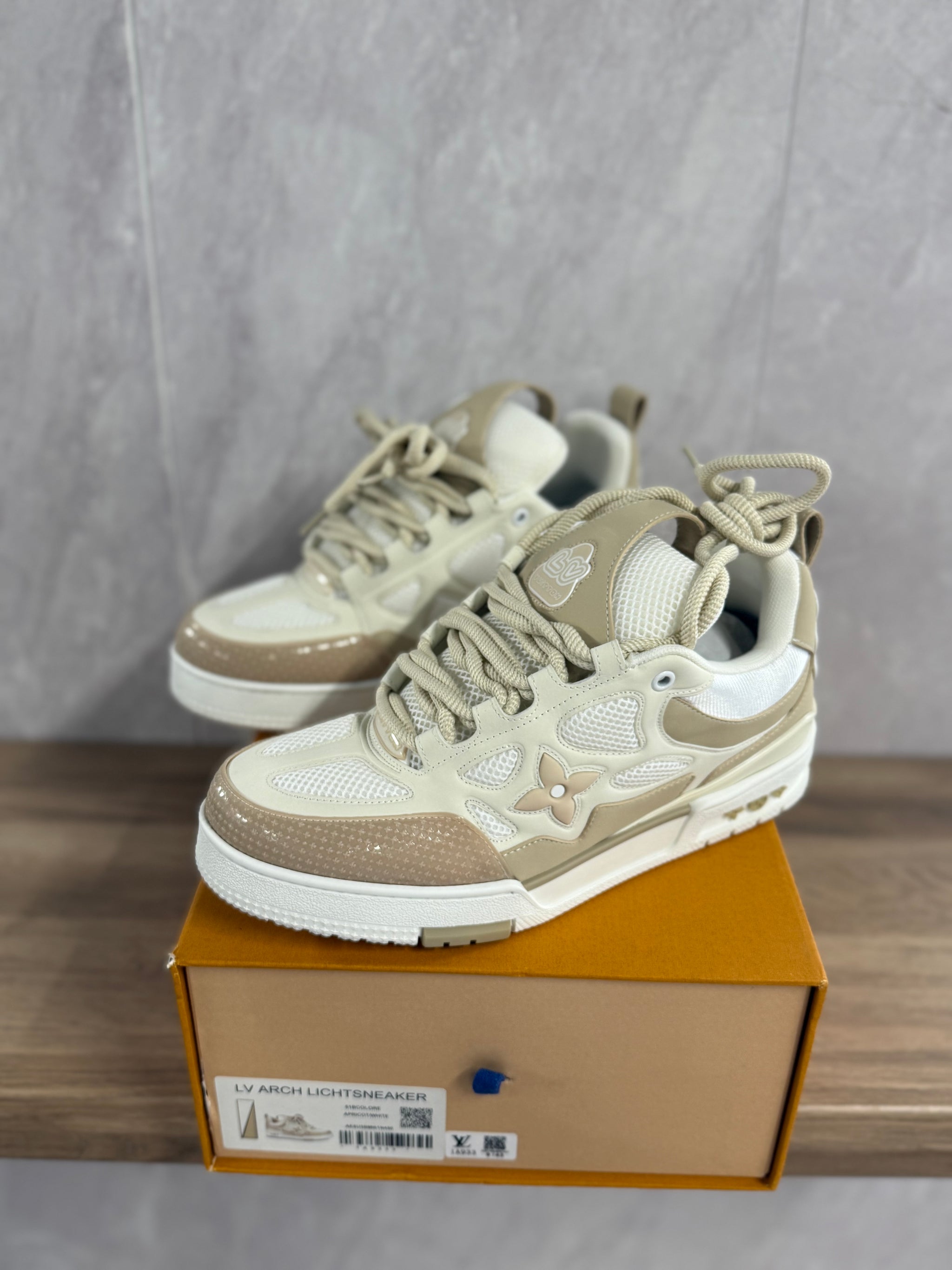 LV Skate Trainers Beige