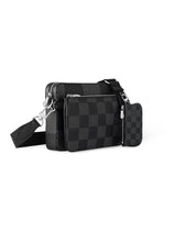 LV TRIO MESSENGER BAG GRIJS BLOKKEN