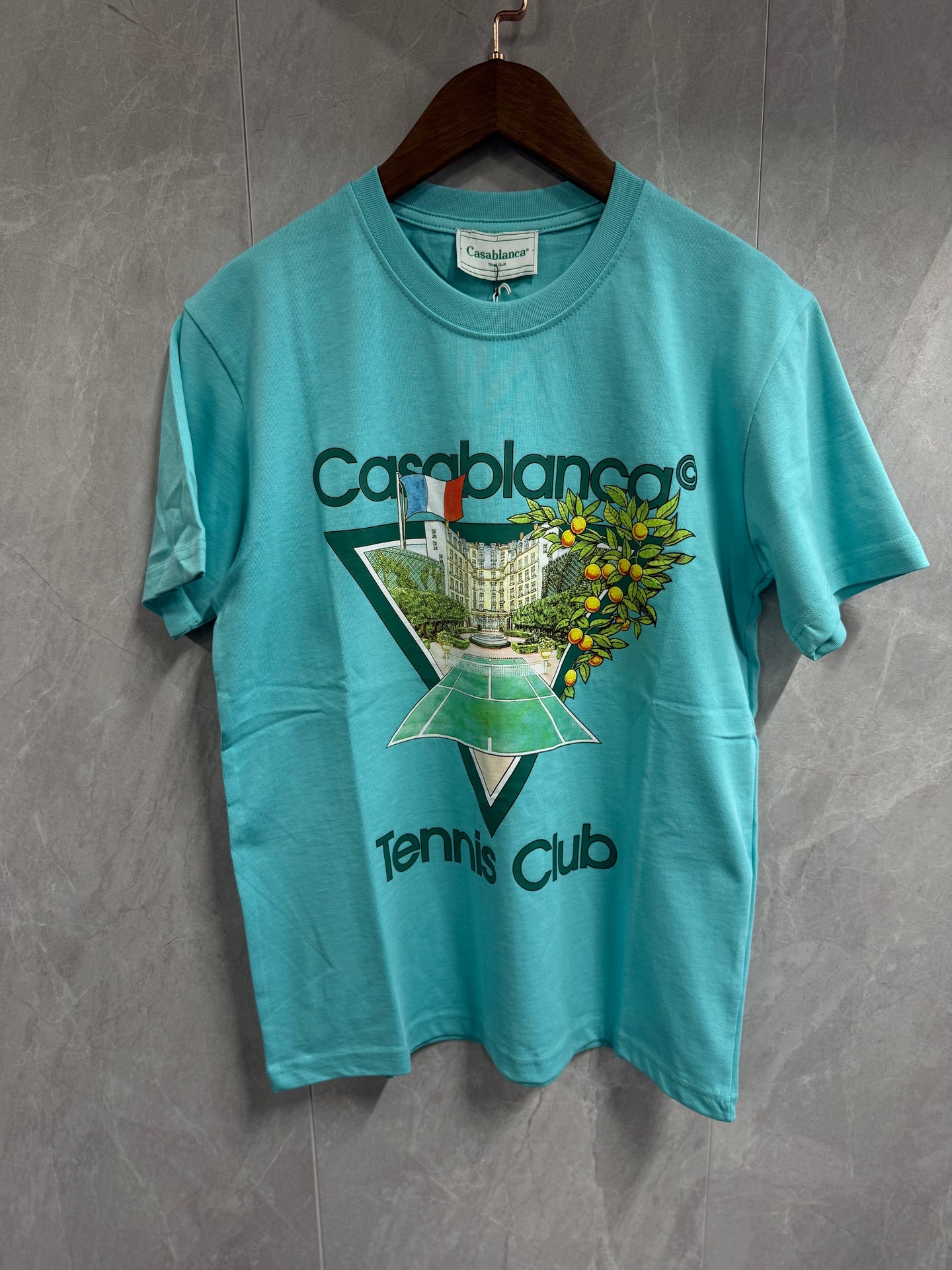 T-Shirt Casablanca Tennis Turquoise