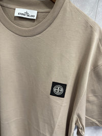 T-Shirt Stone Island Licht Bruin (basic)