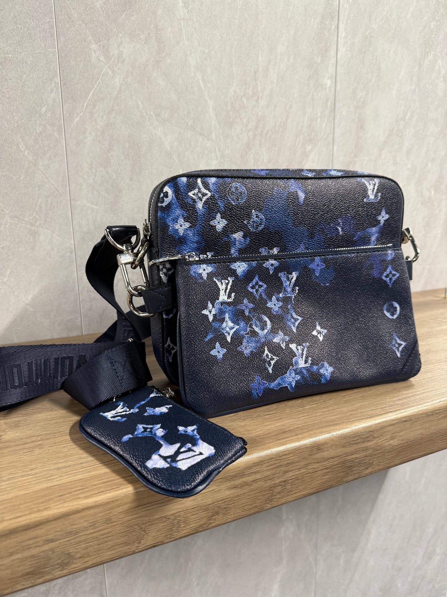 LV Trio Messenger Bag Blauw