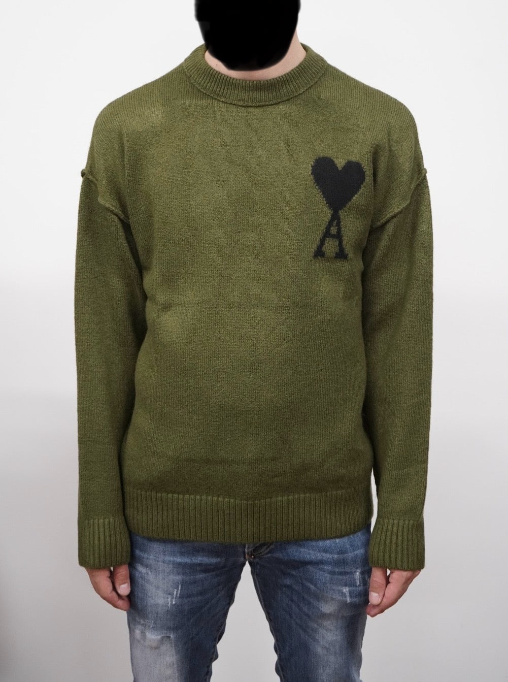 SWEATER AMI PARIS GROEN