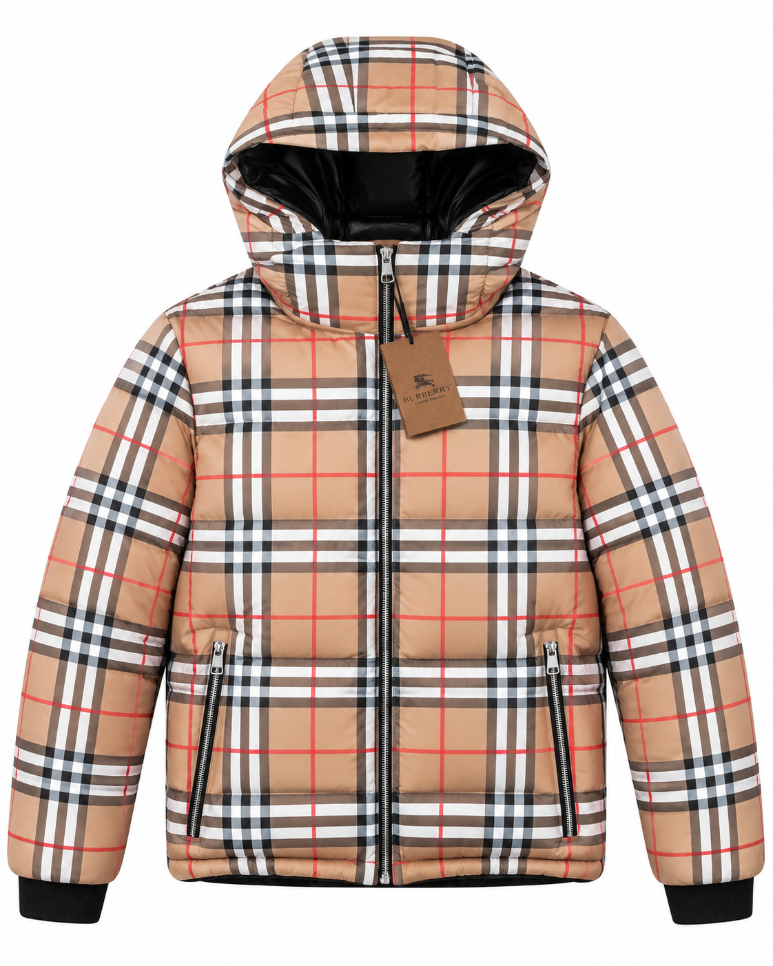BURBERRY DUBBELZIJDIGE DONSJAS ZWART