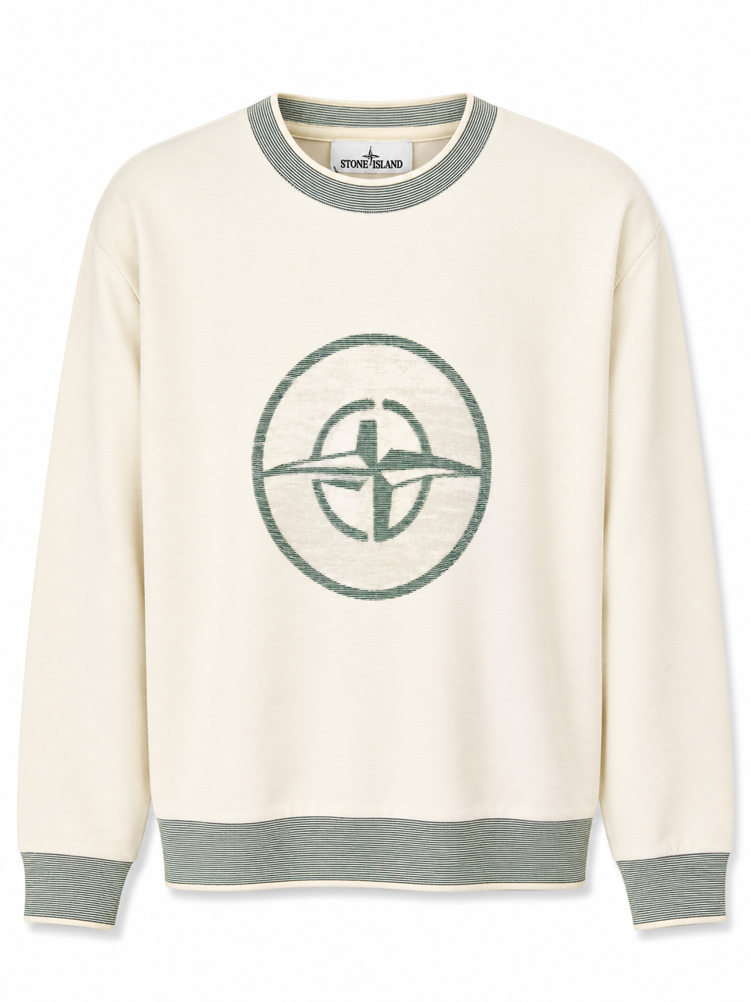STONE ISLAND SWEATER WOL PRINT BEIGE