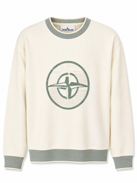 STONE ISLAND SWEATER WOL PRINT BEIGE