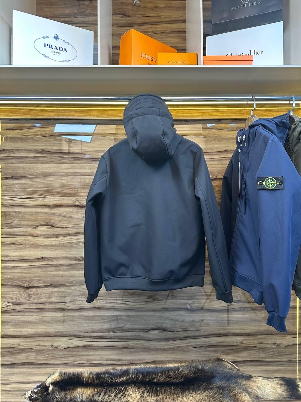 STONE ISLAND SOFTSHELL CAP ZWART