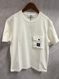 T-Shirt Stone Island Wit (borst re-nylon)