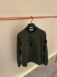 SWEATER STONE ISLAND GROEN (met ghost logo)