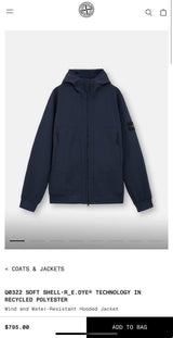 STONE ISLAND SOFTSHELL ZWART