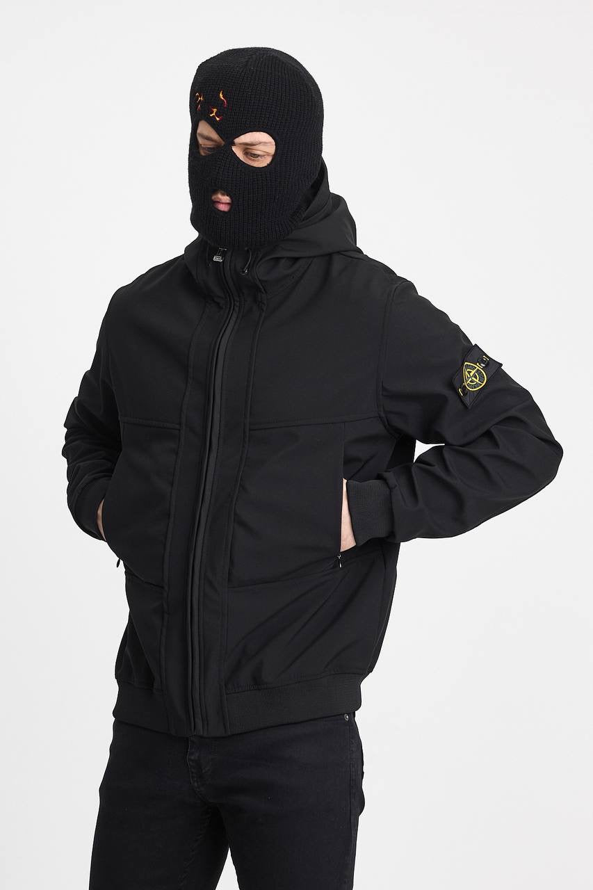 STONE ISLAND SOFTSHELL ZWART