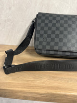 LV District Messenger Bag Grijs Blokken