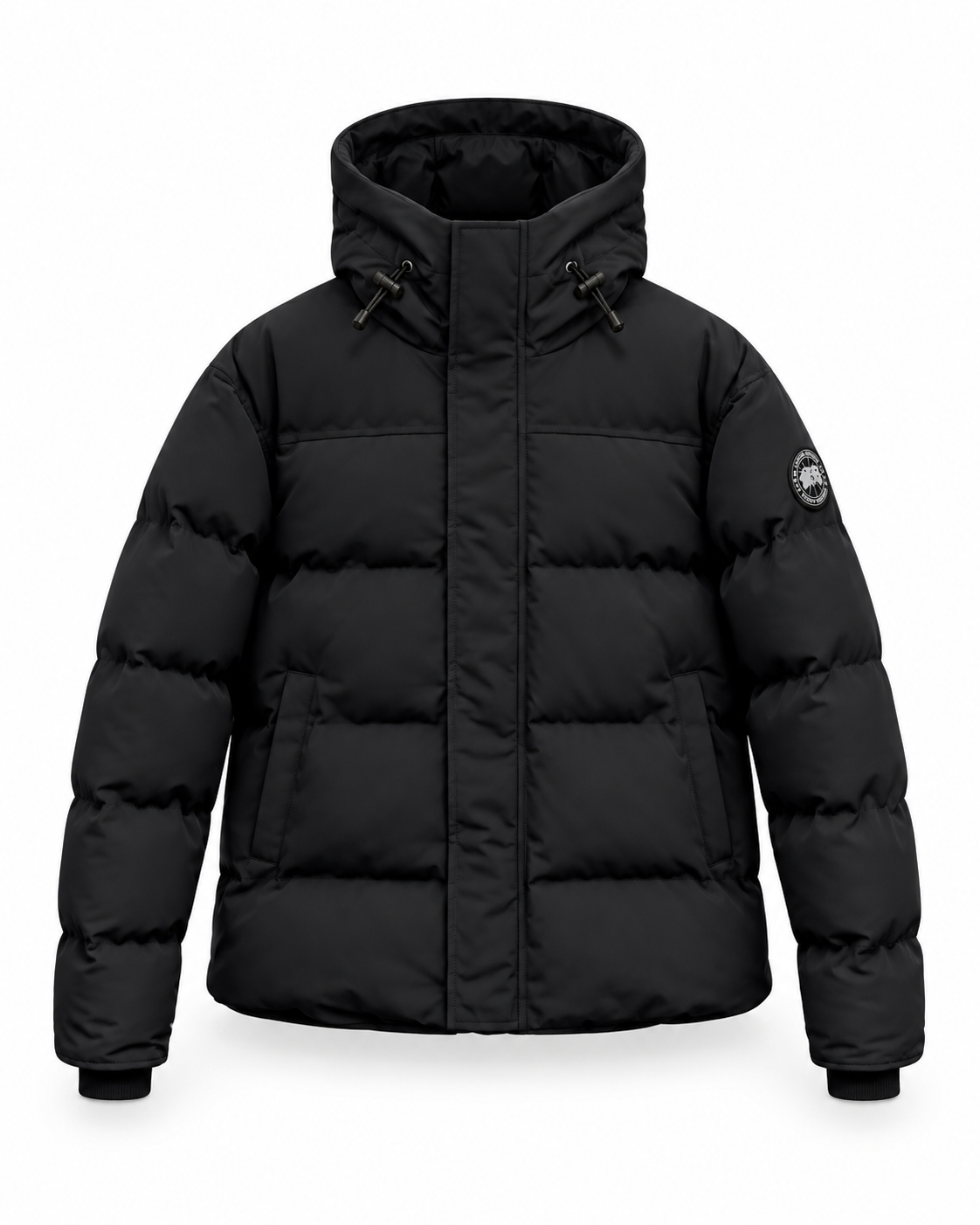 CG MAC MILLAN PARKA ZWART (ZWARTE LOGO)