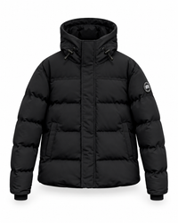 CG MAC MILLAN PARKA ZWART (ZWARTE LOGO)