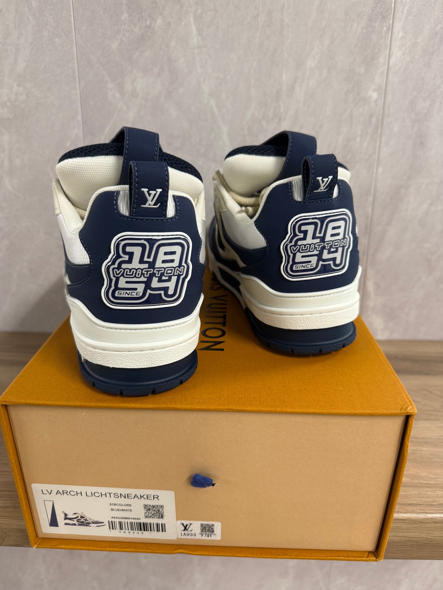 LV Skate Trainers Blauw Wit