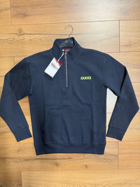 GUCCI ZIP SWEATER NAVY