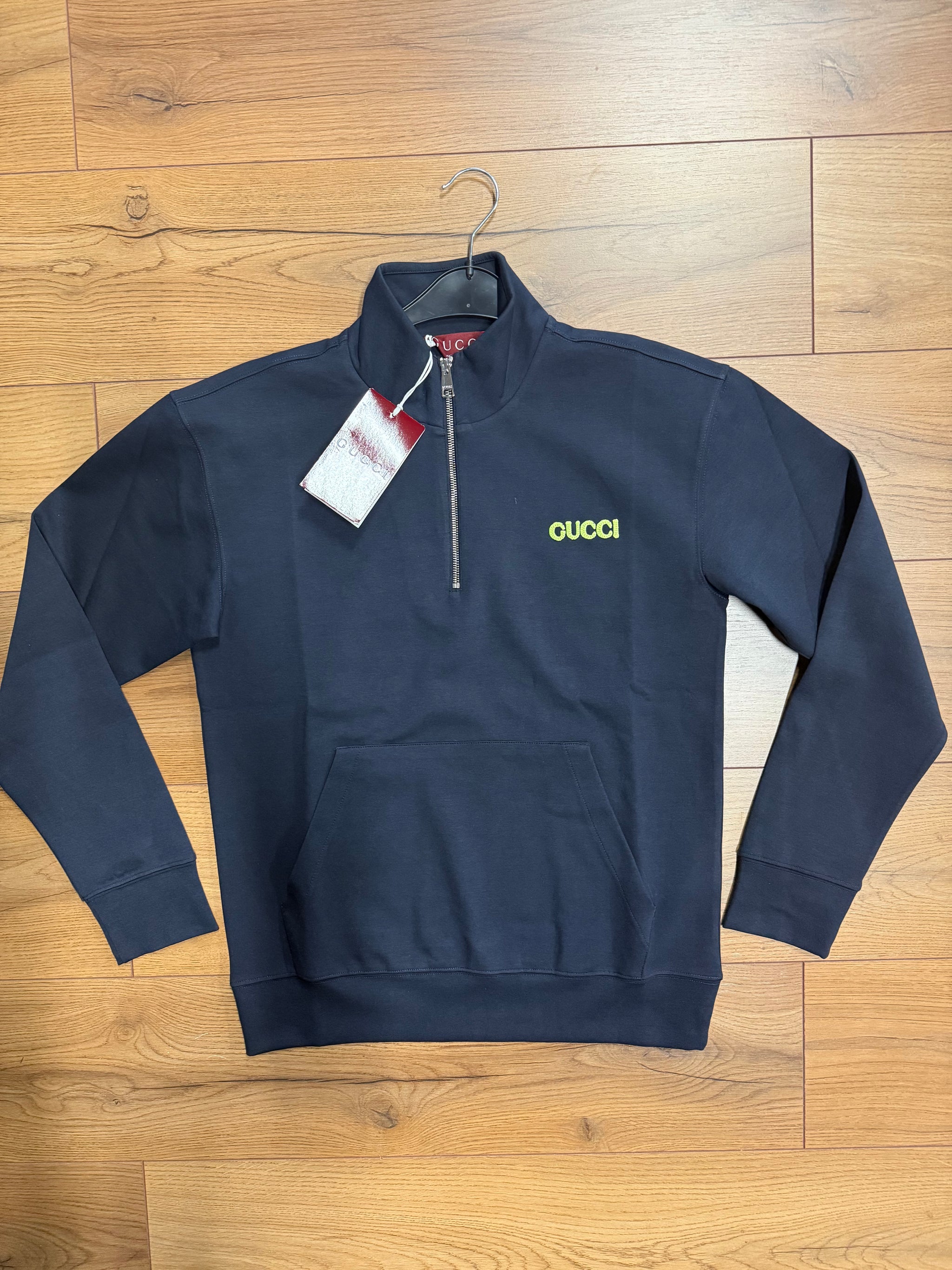 GUCCI ZIP SWEATER NAVY