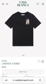 T-Shirt Casablanca Zwart (pilaar)